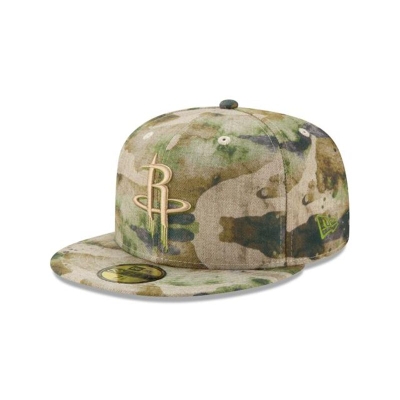 Sapca New Era Houston Rockets NBA Abstract Camo 59FIFTY Fitted - Maro